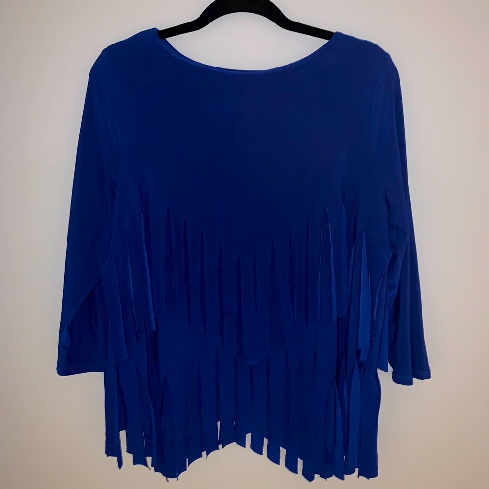 Blue “Carwash” Fringe Top